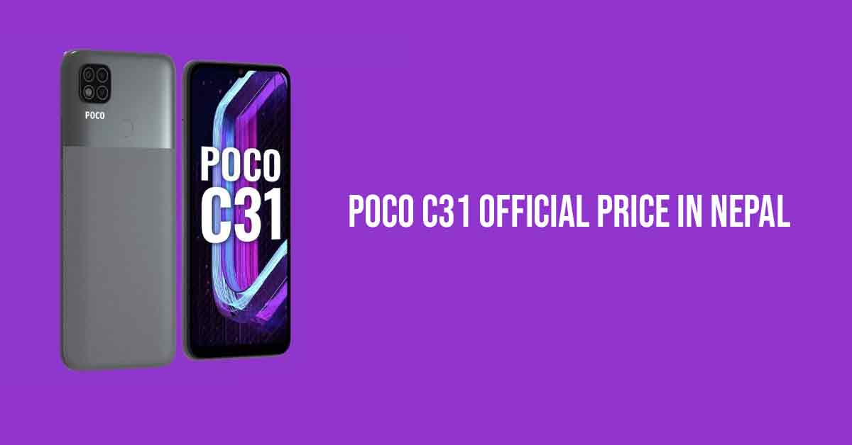 Poco C31 Price In Nepal